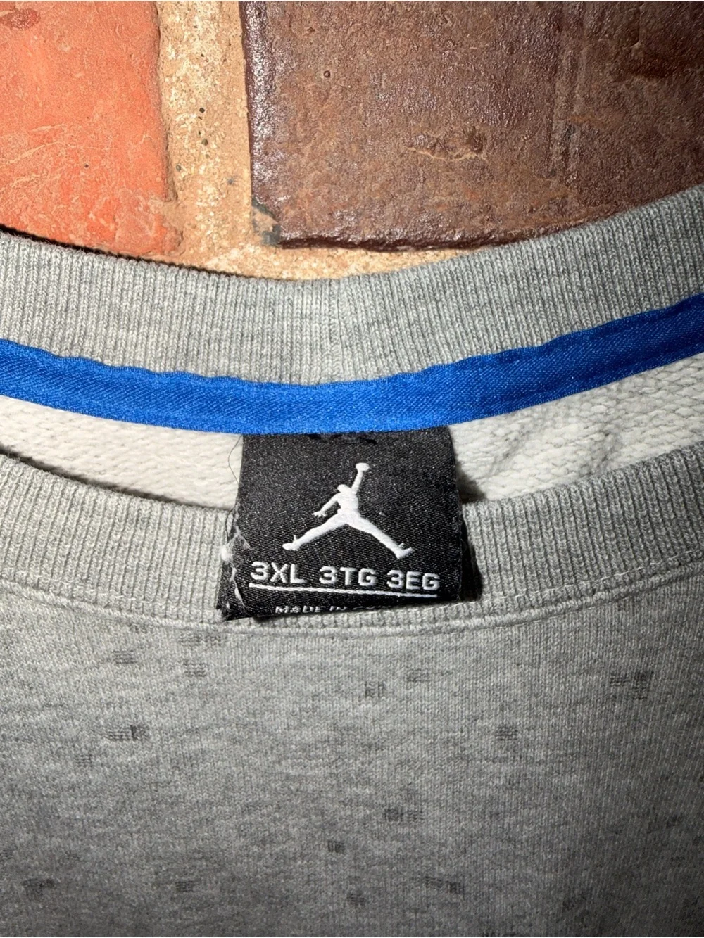 Jordan Light Heather Grey Crewneck Sweatshirt 3XL